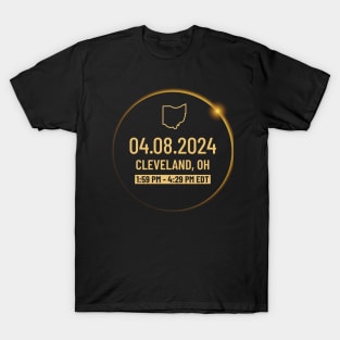 Ohio State Cleveland OH USA Totality April 8, 2024 Total Solar Eclipse T-Shirt